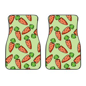 Carrot Pattern Print Design 05 Front Car Mats