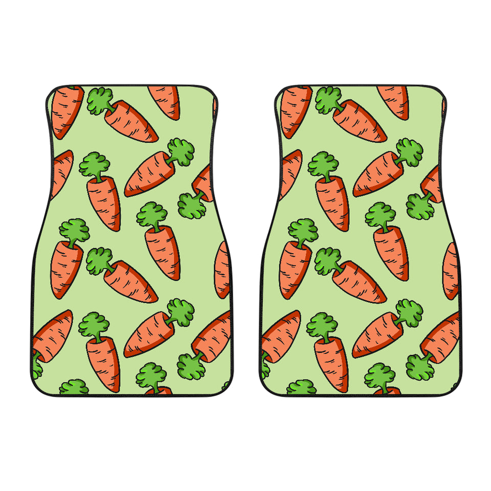 Carrot Pattern Print Design 05 Front Car Mats