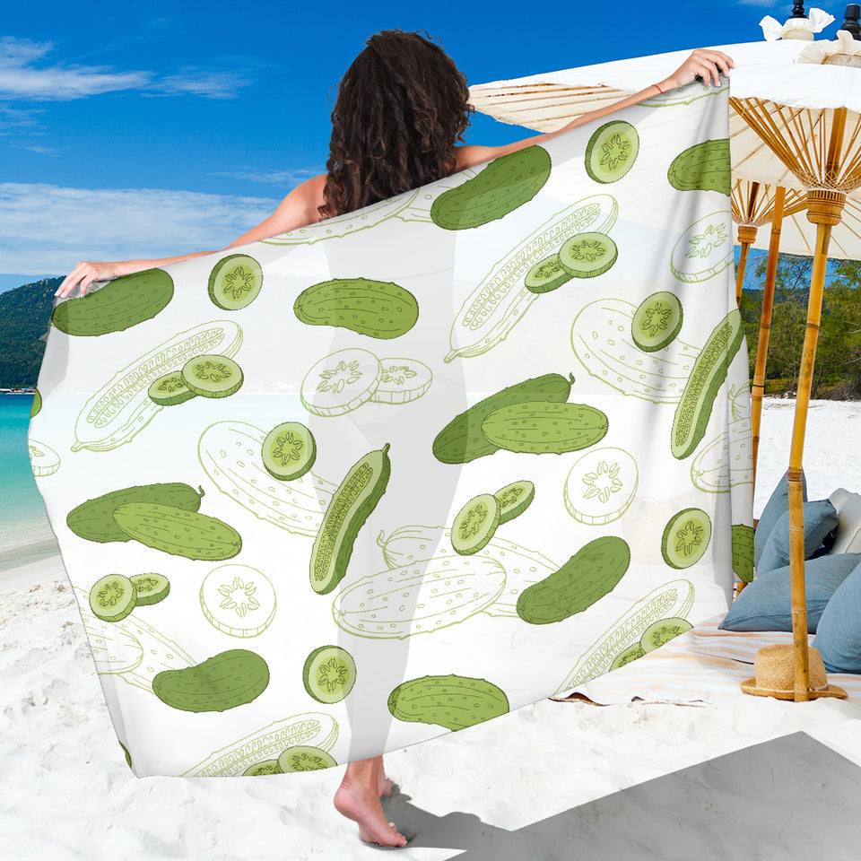 Cucumber Sketch Pattern Sarong