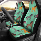 Colorful Horses Pattern Universal Fit Car Seat Covers