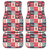 British Pattern Print Design 05 Front and Back Car Mats