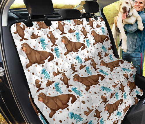 Sea Lion Seals Jellyfish Pattern Dog Car Seat Covers