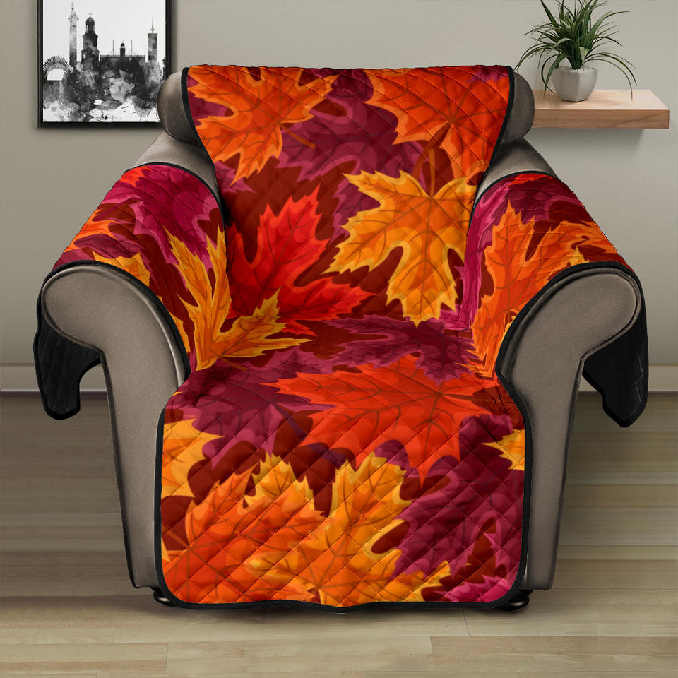 Autumn maple leaf pattern Recliner Cover Protector