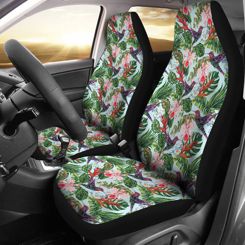 Hummingbird Pattern Print Design 05 Universal Fit Car Seat Covers