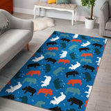 Colorful Rhino Pattern Area Rug
