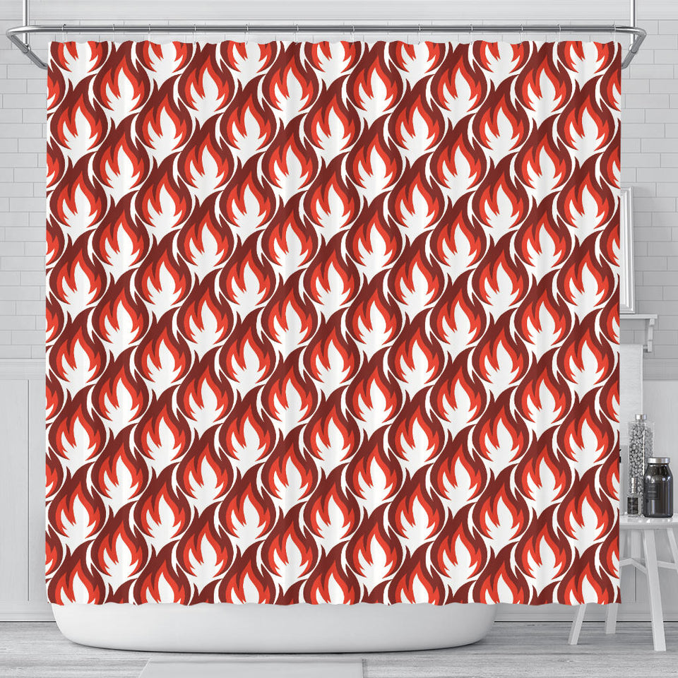 Fire Flame Symbol Design Pattern Shower Curtain Fulfilled In US
