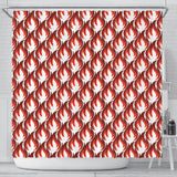 Fire Flame Symbol Design Pattern Shower Curtain Fulfilled In US
