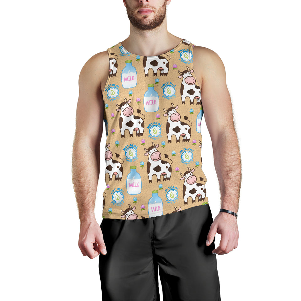 Cow bottle of milk pattern Men Tank Top
