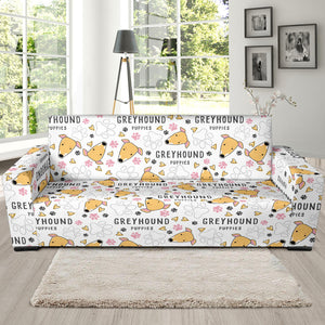 Greyhound Pattern Print Design 03 Sofa Slipcover