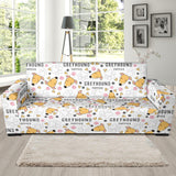 Greyhound Pattern Print Design 03 Sofa Slipcover