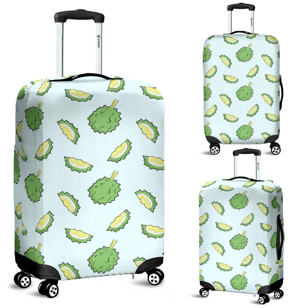 Durian Pattern Blue Background Luggage Covers