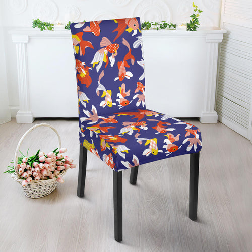 Goldfish Pattern Print Design 04 Dining Chair Slipcover