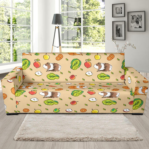 Guinea Pig Pattern Print Design 05 Sofa Slipcover