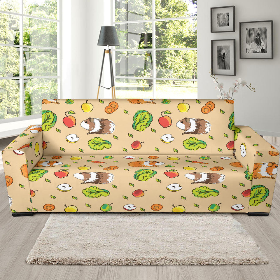 Guinea Pig Pattern Print Design 05 Sofa Slipcover