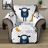 Cute sleeping sheep moon cloud pattern Recliner Cover Protector