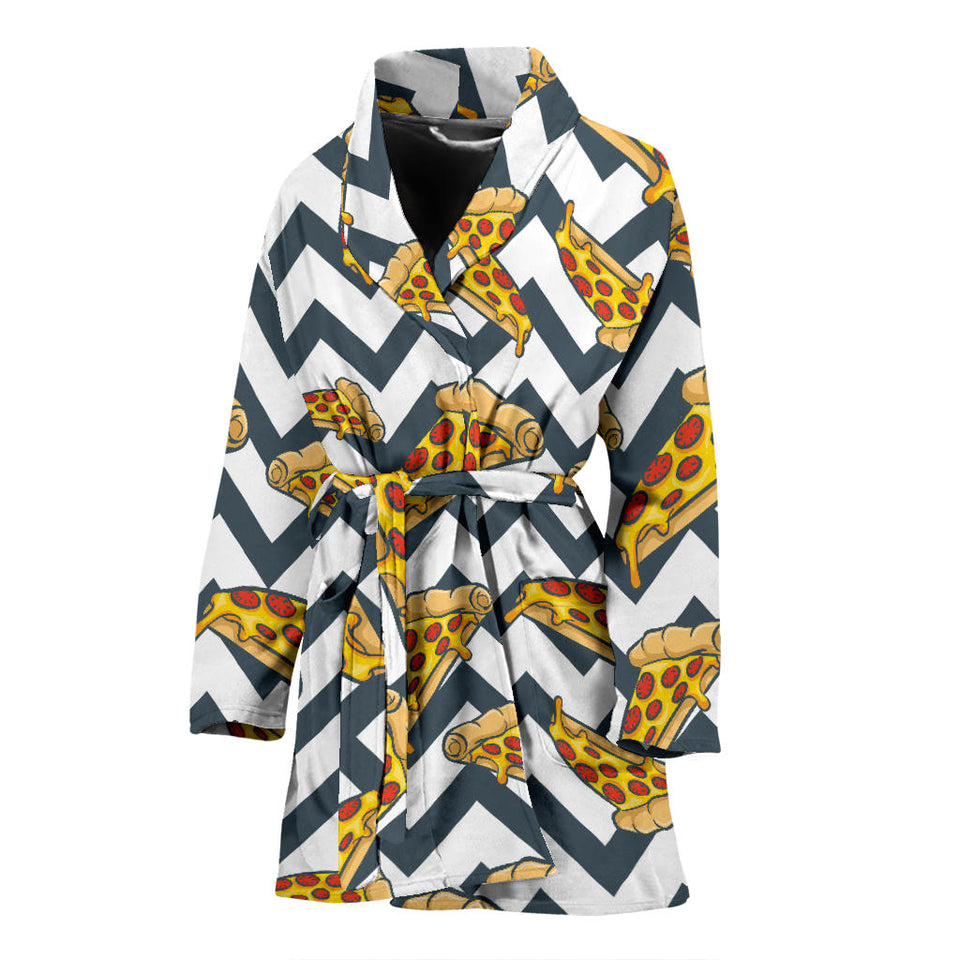 Pizza Design Pattern Women'S Bathrobe