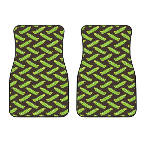 Green Peas Pattern Print Design 05 Front Car Mats