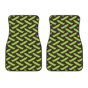 Green Peas Pattern Print Design 05 Front Car Mats