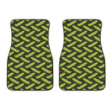 Green Peas Pattern Print Design 05 Front Car Mats