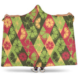 Cool Geometric Lime Pattern Hooded Blanket