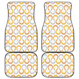 Horseshoes Pattern Print Design 03 Front and Back Car Mats