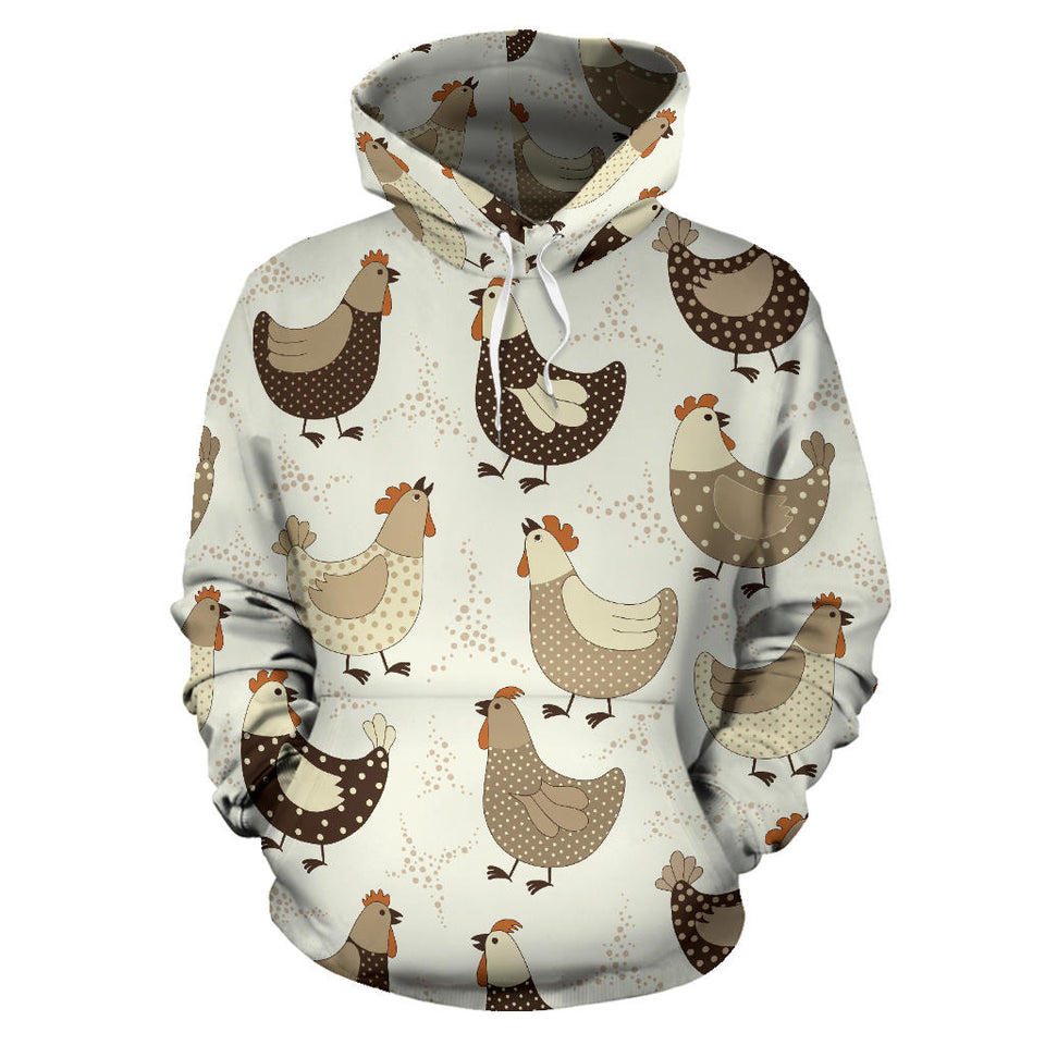 Cute Rooster Chicken Cock Men Women Pullover Hoodie