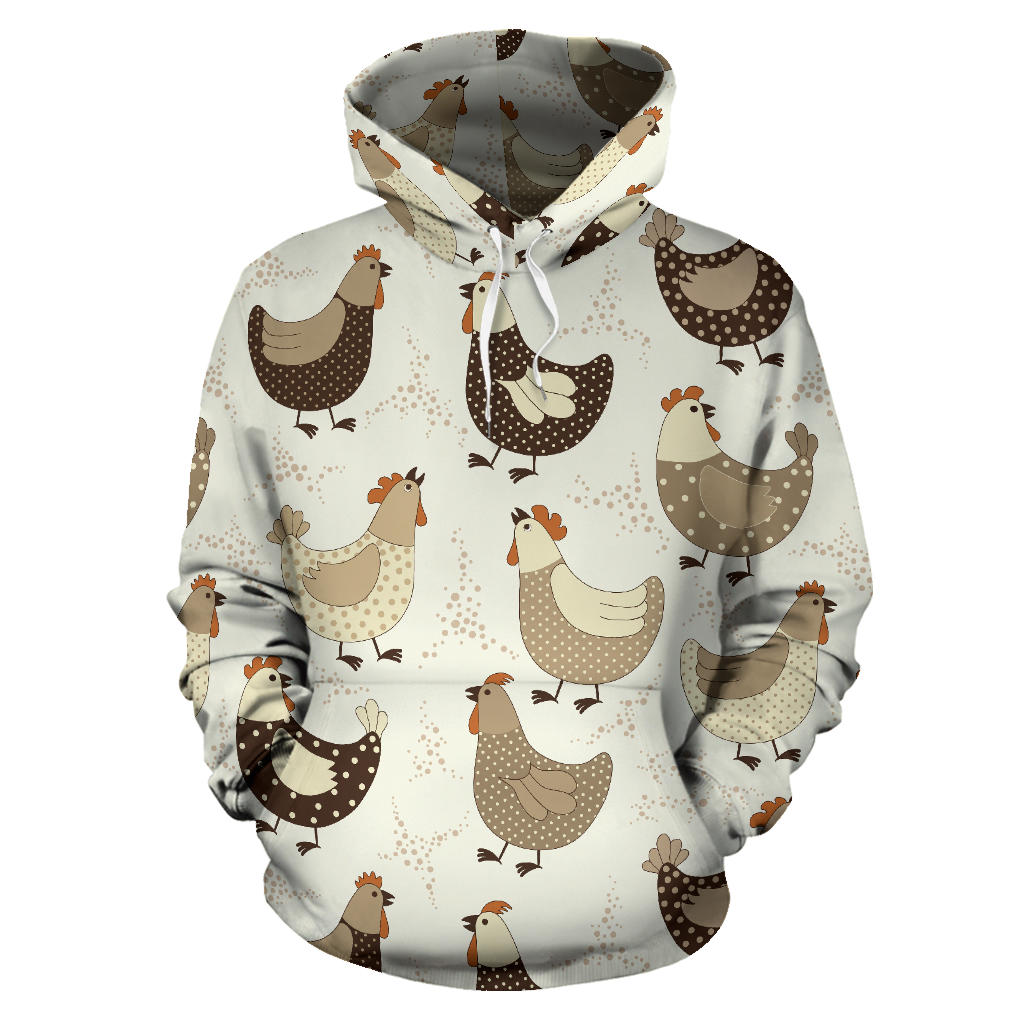 Cute Rooster Chicken Cock Men Women Pullover Hoodie
