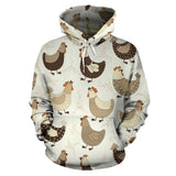 Cute Rooster Chicken Cock Men Women Pullover Hoodie