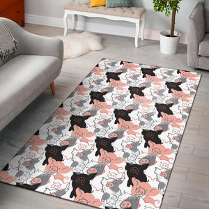 Pig Pattern Print Design 05 Area Rug