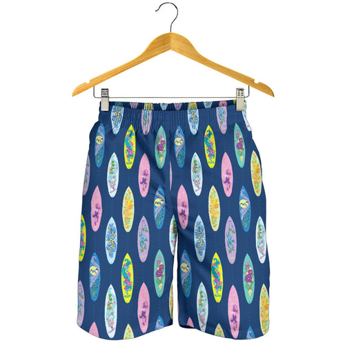 Surfboard Pattern Print Design 03 Men Shorts