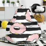 Donuts Pink Icing Striped Pattern Bean Bag Cover
