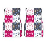 Teddy Bear Pattern Print Design 03 Front Car Mats