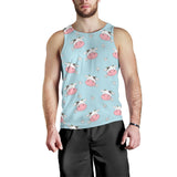 Cute cow flower pattern Men Tank Top