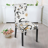Anchors Rudders Pattern Dining Chair Slipcover