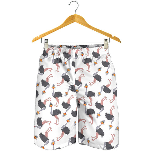Ostrich Pattern Print Design 02 Men Shorts