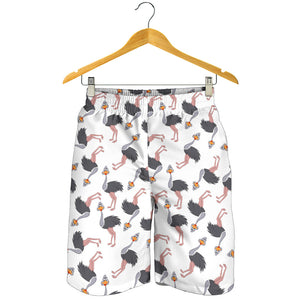 Ostrich Pattern Print Design 02 Men Shorts