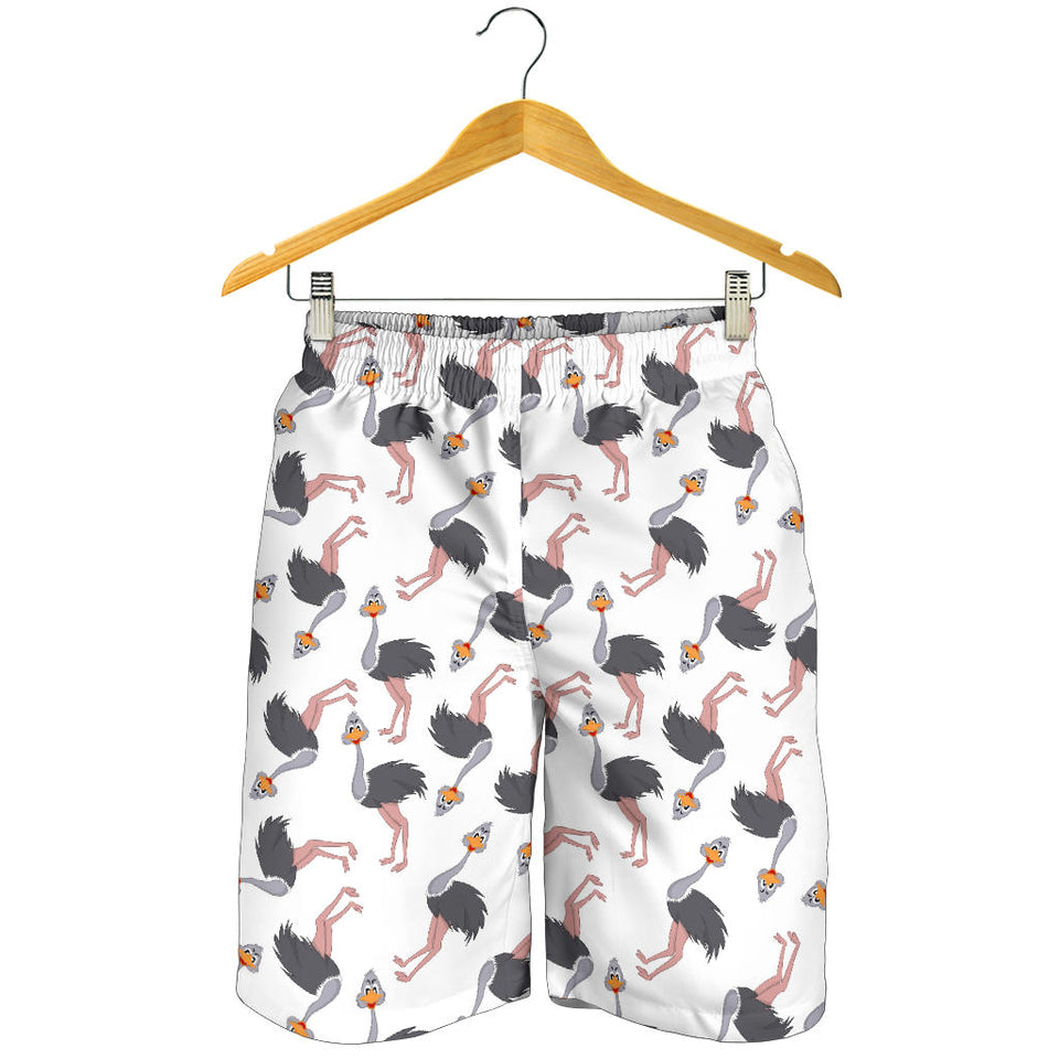 Ostrich Pattern Print Design 02 Men Shorts