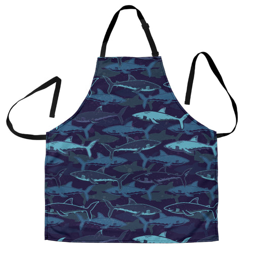 Shark Pattern Adjustable Apron