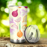 Onion Garlic White Red Pattern Tumbler