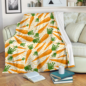 Carrot Pattern Print Design 01 Premium Blanket