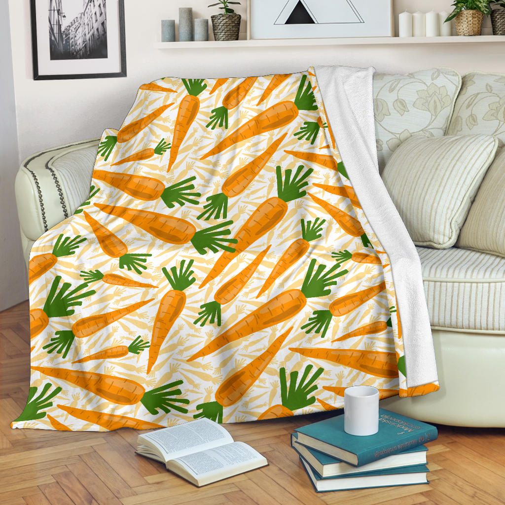 Carrot Pattern Print Design 01 Premium Blanket