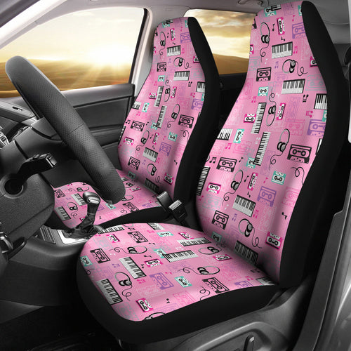 Piano Pattern Print Design 01 Universal Fit Car Seat Covers
