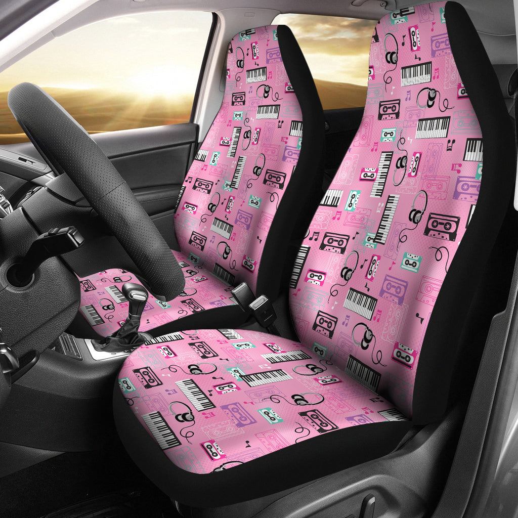 Piano Pattern Print Design 01 Universal Fit Car Seat Covers