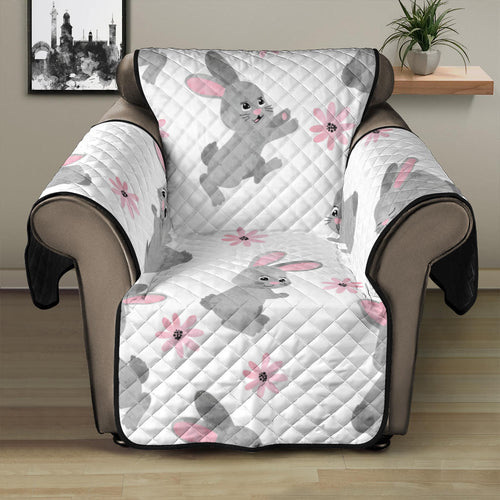 Watercolor cute rabbit pattern Recliner Cover Protector