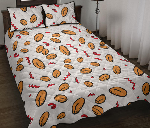peanuts pattern background Quilt Bed Set