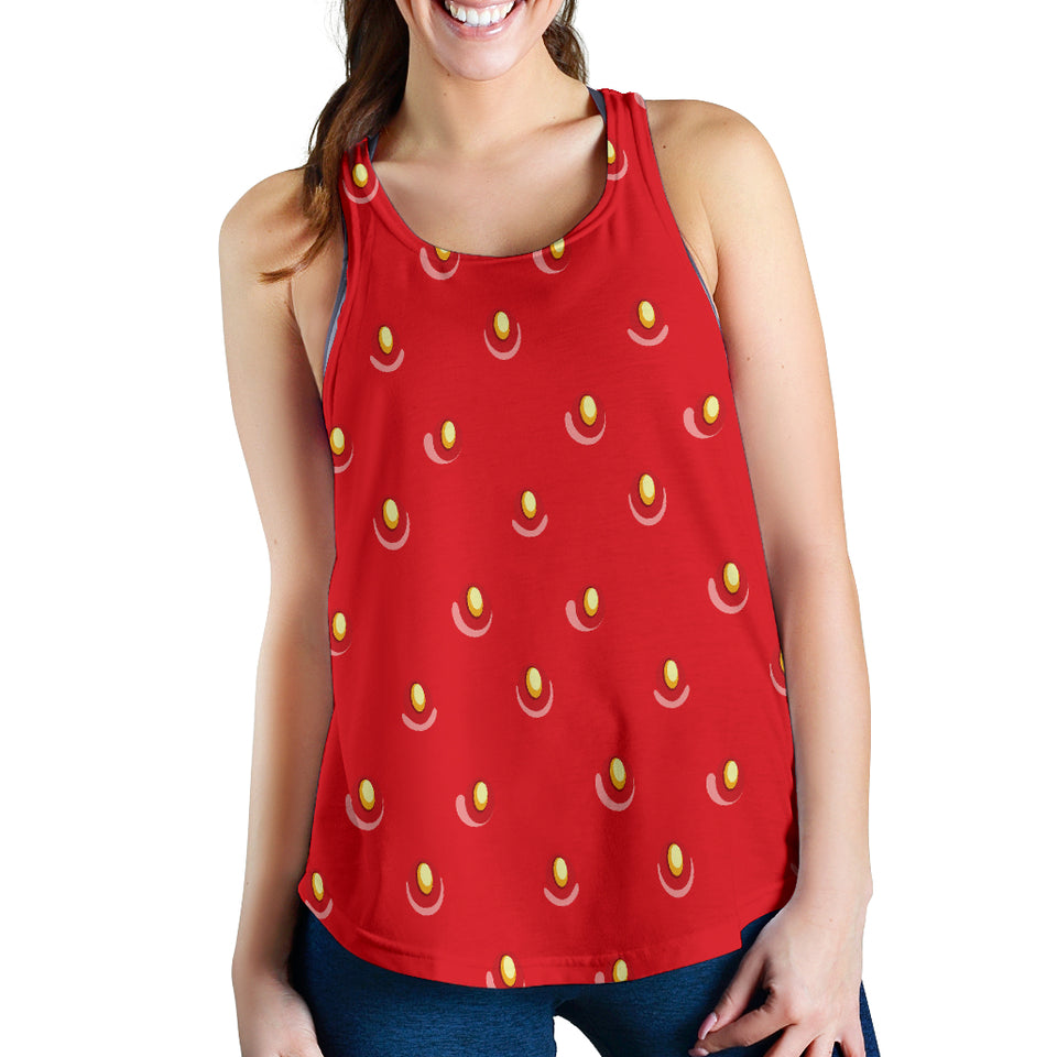 strawberry texture skin pattern Women Racerback Tank Top