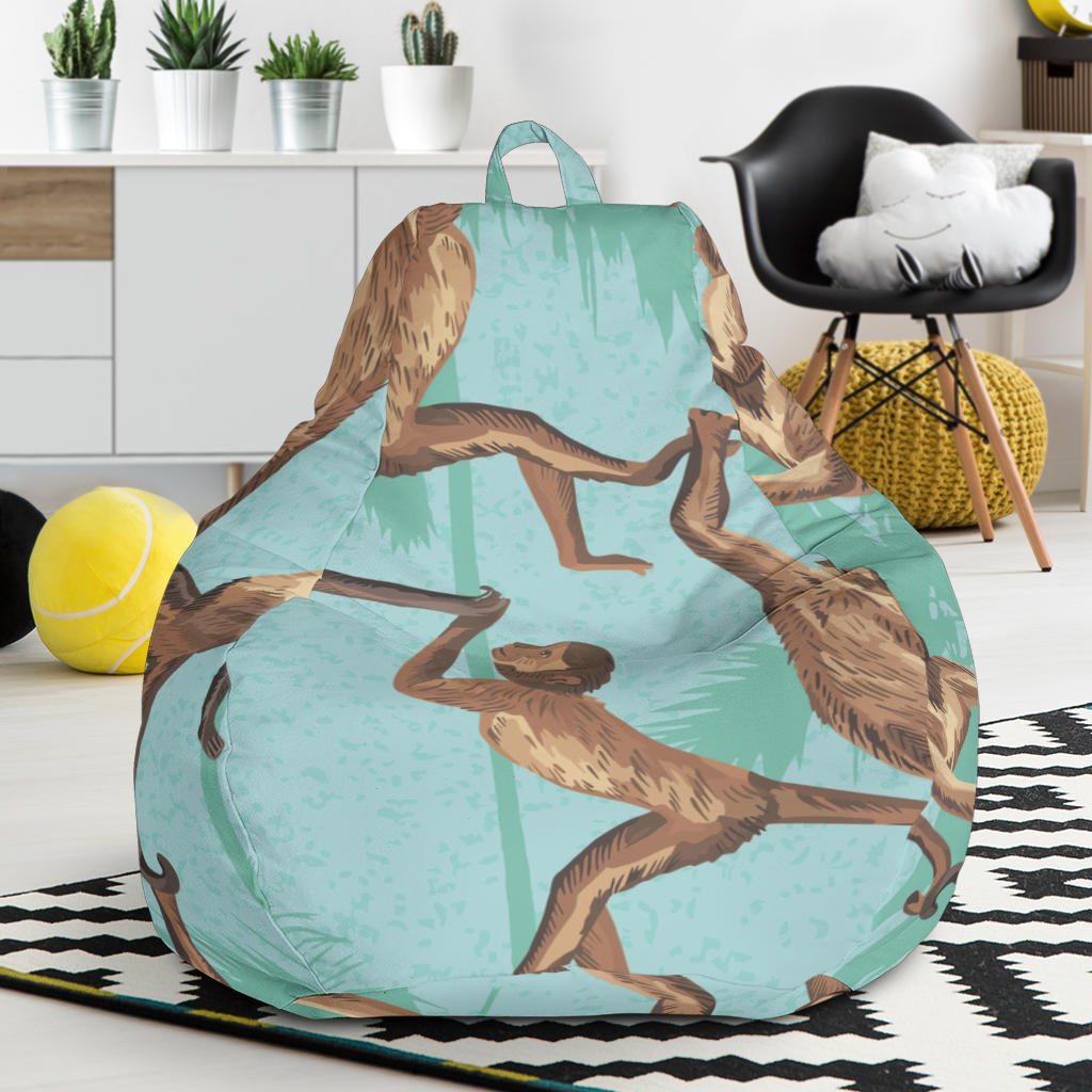 Monkey Palm Tree Background Bean Bag Cover