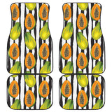 Papaya Design Pattern Front And Back Car Mats