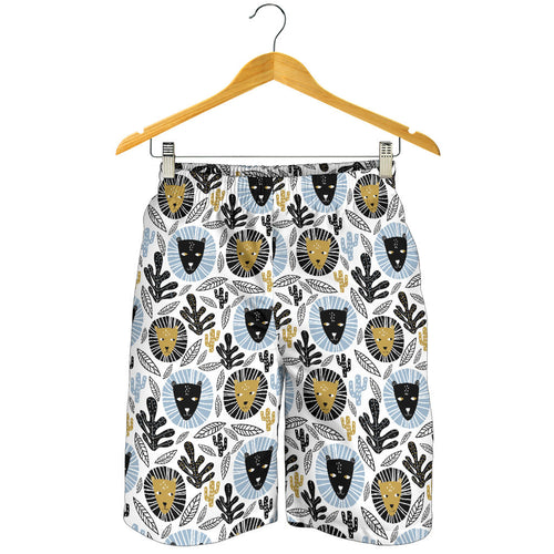 Lion Pattern Print Design 05 Men Shorts