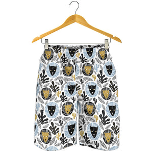 Lion Pattern Print Design 05 Men Shorts